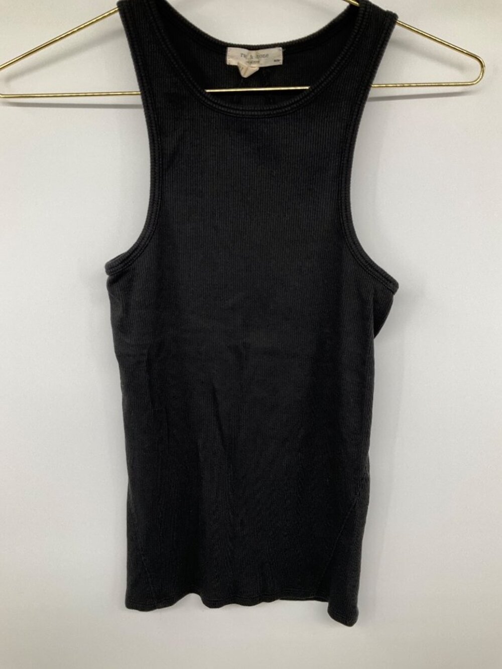 Rag & Bone size Medium Essential Ribbed Racerback Tank Black - Picture 2 of 9